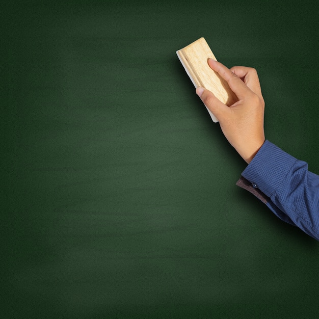 Cleaning a blackboard