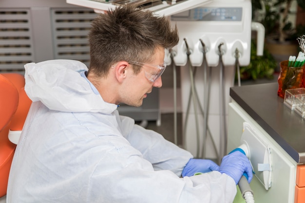 Cleaning of dental office