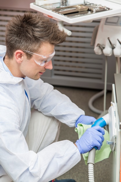 Cleaning of dental office