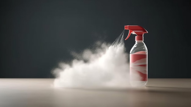 Cleaning and disinfection with disinfectant spray