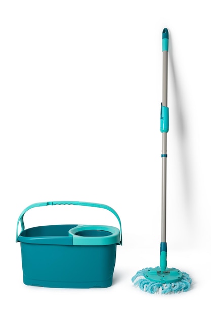 Photo cleaning mop and bucket