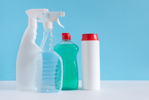 Cleaning products various surfaces in the kitchen, bathroom and other areas