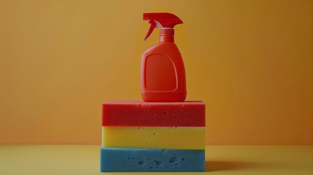 Cleaning Solution Bottle on Table