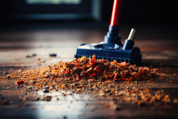 Photo cleaning an upclose doormat or carpet