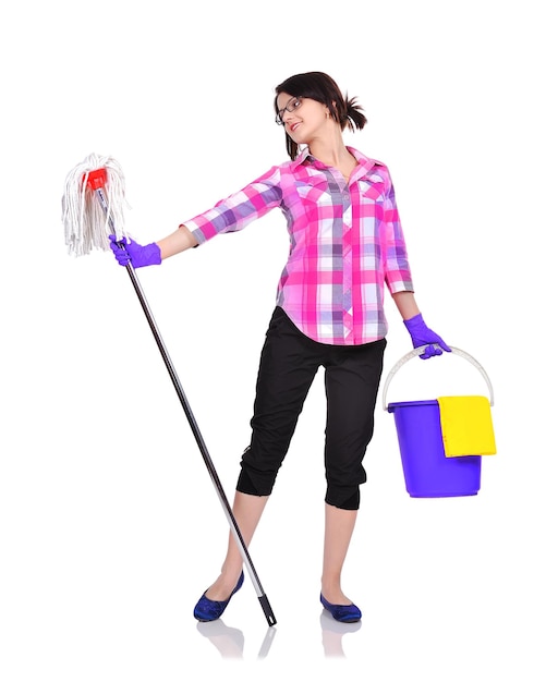 Cleaning woman