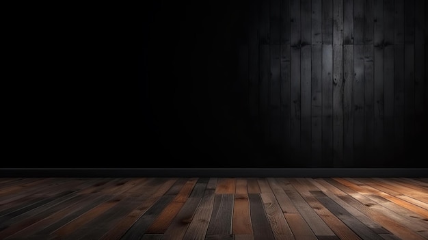Cleanse lichte hopeloze verdeler met schitterende clair-obscur en houten vloer Creatieve bron AI gegenereerd