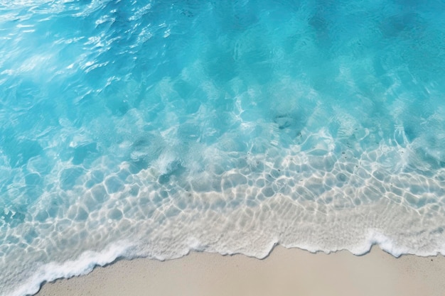 Clear blue ocean wave water along the beach