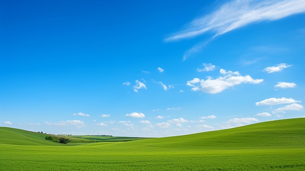 Photo clear blue sky over the countryside