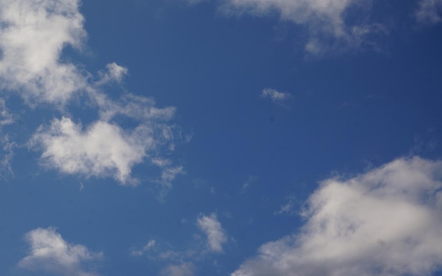 A clear blue sky in the morning.