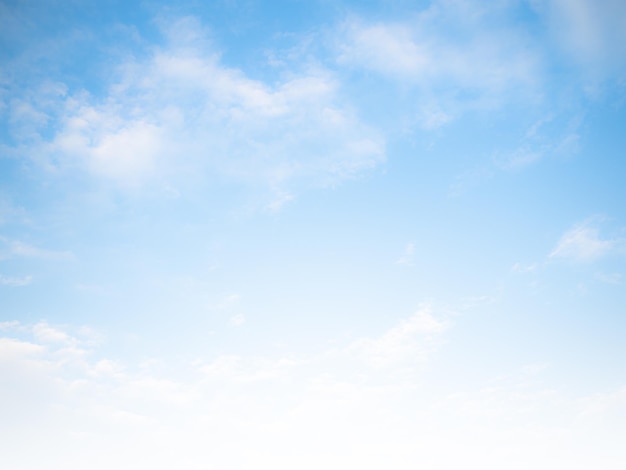 A clear blue sky with white clouds.