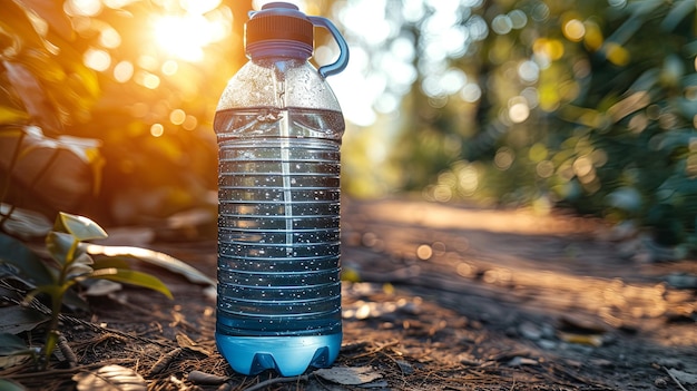 Clear drinking bottle transparent and essential a symbol of hydration and wellness