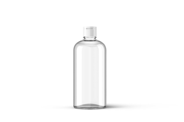 Photo a clear glass bottle with a silver cap.