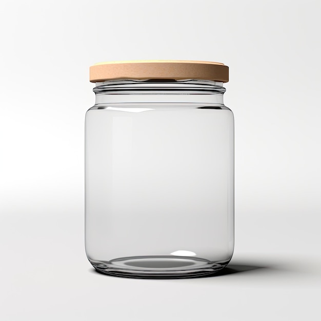 ラベルのない透明なガラス瓶