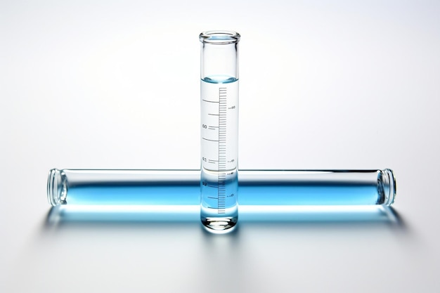 Clear glass test tube with space for label