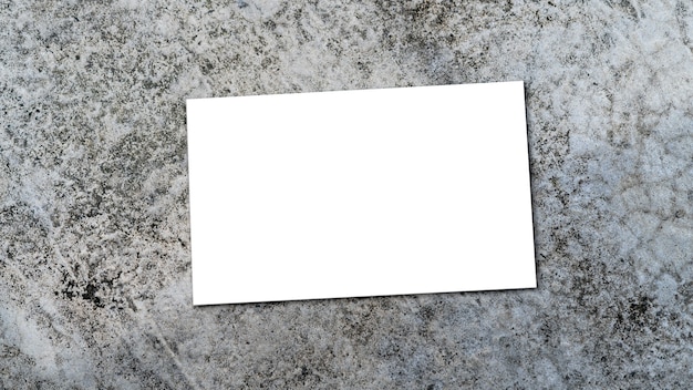 Clear minimal business card mockup on concrete background premium psd