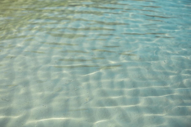 リゾートの澄んだ海の水