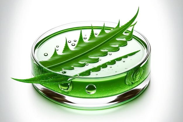 Photo clear pulp of aloe vera isolated on white background