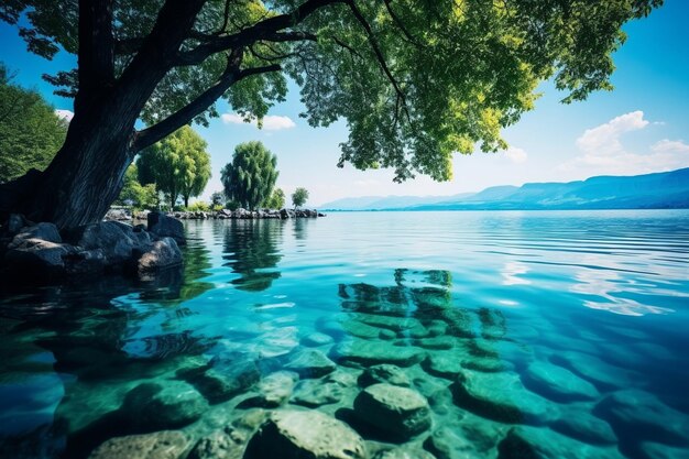 Clear Skies and Calm Waters Lakeside Bliss