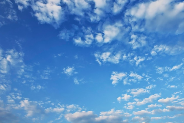 A clear sky blue sky and white clouds