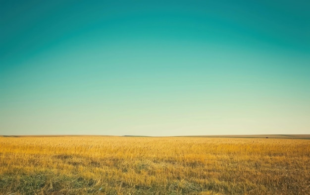 Photo clear sky over a meadow