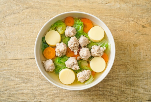 Clear Soup with Tofu and Minced Pork