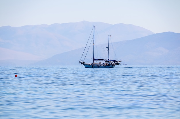 clear sunny weather on the calm seas