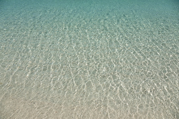 Clear transparent shallow sea water