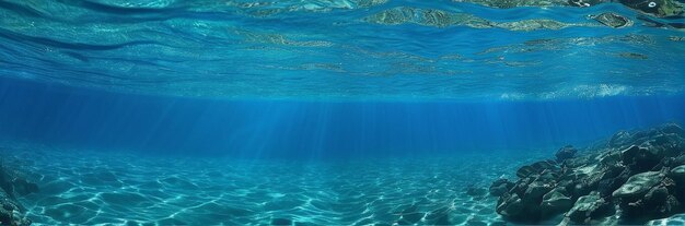 Photo clear underwater scenery