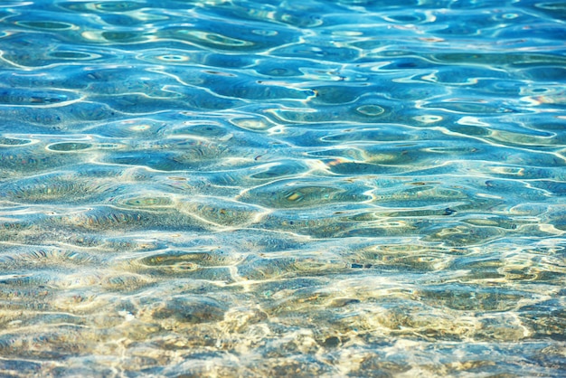 Sfondo di acqua limpida, struttura naturale blu.