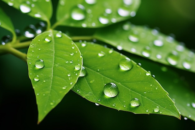 Clear water drops dew or dripping rain droplets