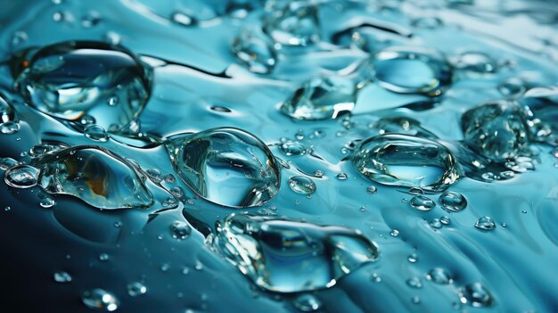 Clear Water Drops with waves