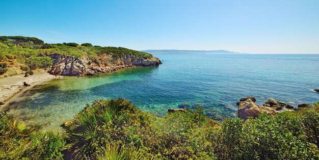 イタリアサルデーニャ島の澄んだ水