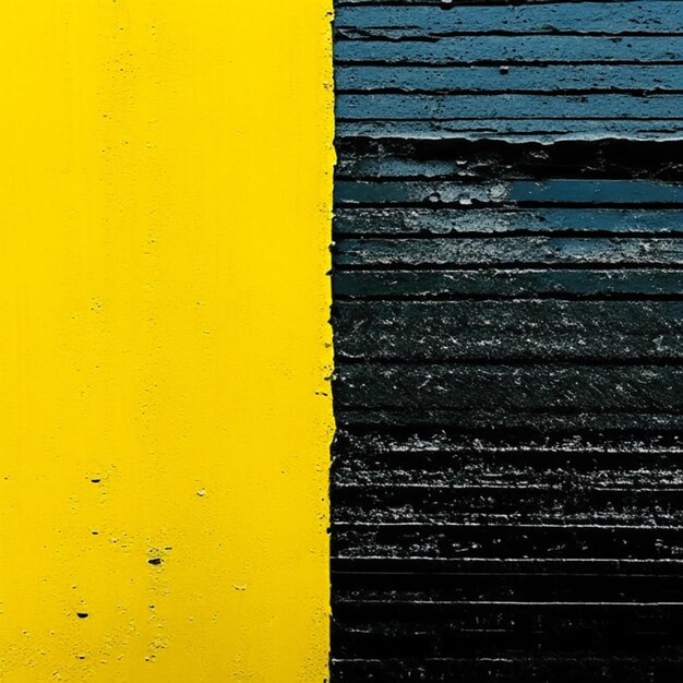 Photo clear yellow and black wall texture