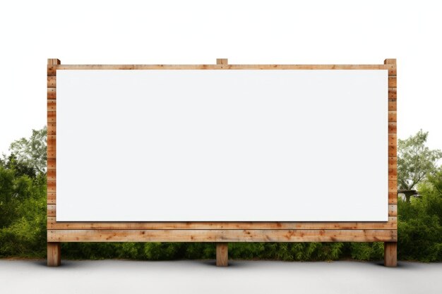 Photo cleared canvas a city advertisement billboard standing alone on a white background ar 32