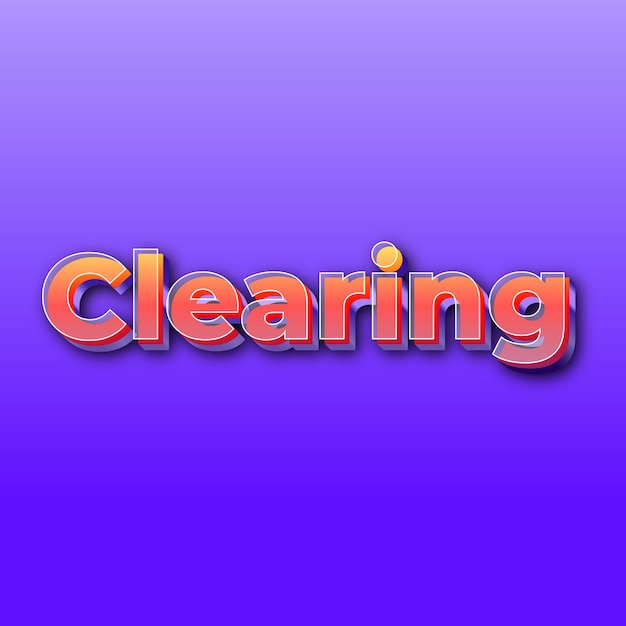 ClearingText effect JPG gradient purple background card photo