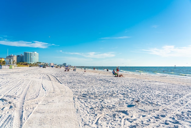 Clearwaterstrand met mooi wit zand in florida de vs