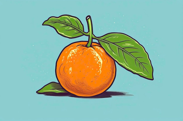 Clementine Illustration Food illustration Generative AI