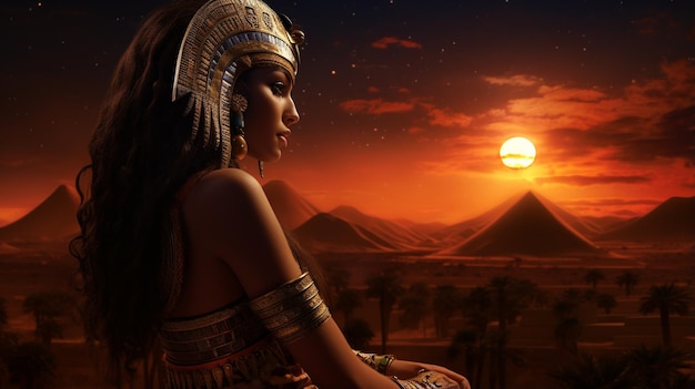 Cleopatra VII Philopator was the last queen of Hellenistic Egypt from the Macedonian Ptolemaic dynasty Egyptian queen beautiful portrait grandeur elegance luxury