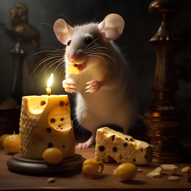 A Clever Mouse Avoided the Deadly Mousetrap Sniffing the Cheese