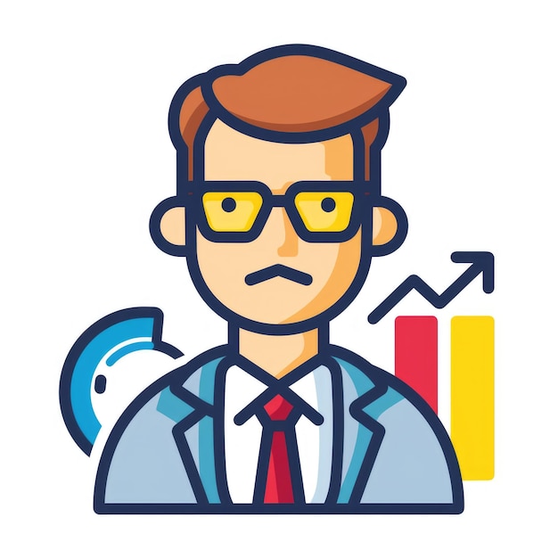 Client Loss Graph with Attrition Icon for Human Resources