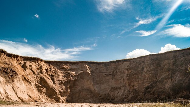 cliff against sky