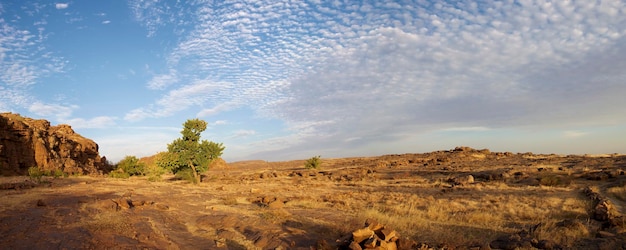 Photo cliff of bandiagara in dogon land