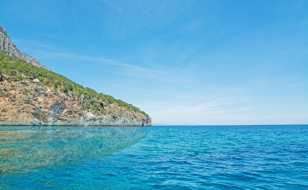 Cliff by the sea in Orosei Gulf