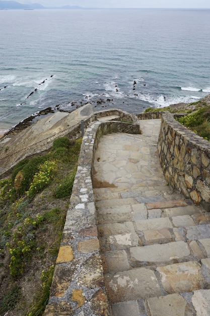 cliff in the coast                  