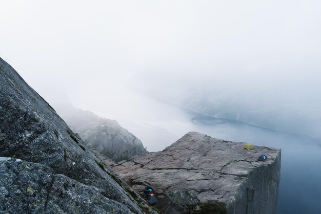 Cliff Preikestolen Norway