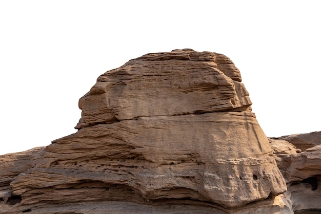 Cliff rock isolated on white background