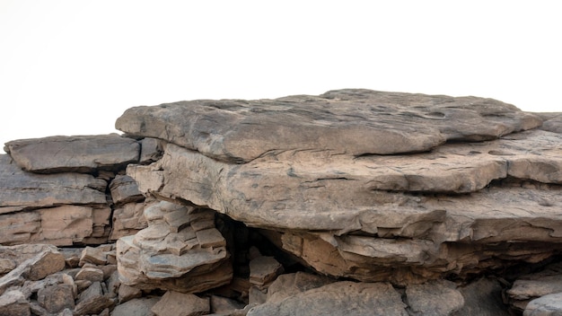 Cliff rock isolated on white background