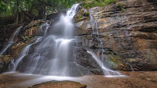 Cliff stone waterfall