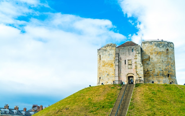 Clifford's Tower, a historical castle in York, England, UK