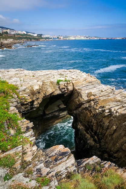 Cliffs and atlantic ocean Galicia Spain